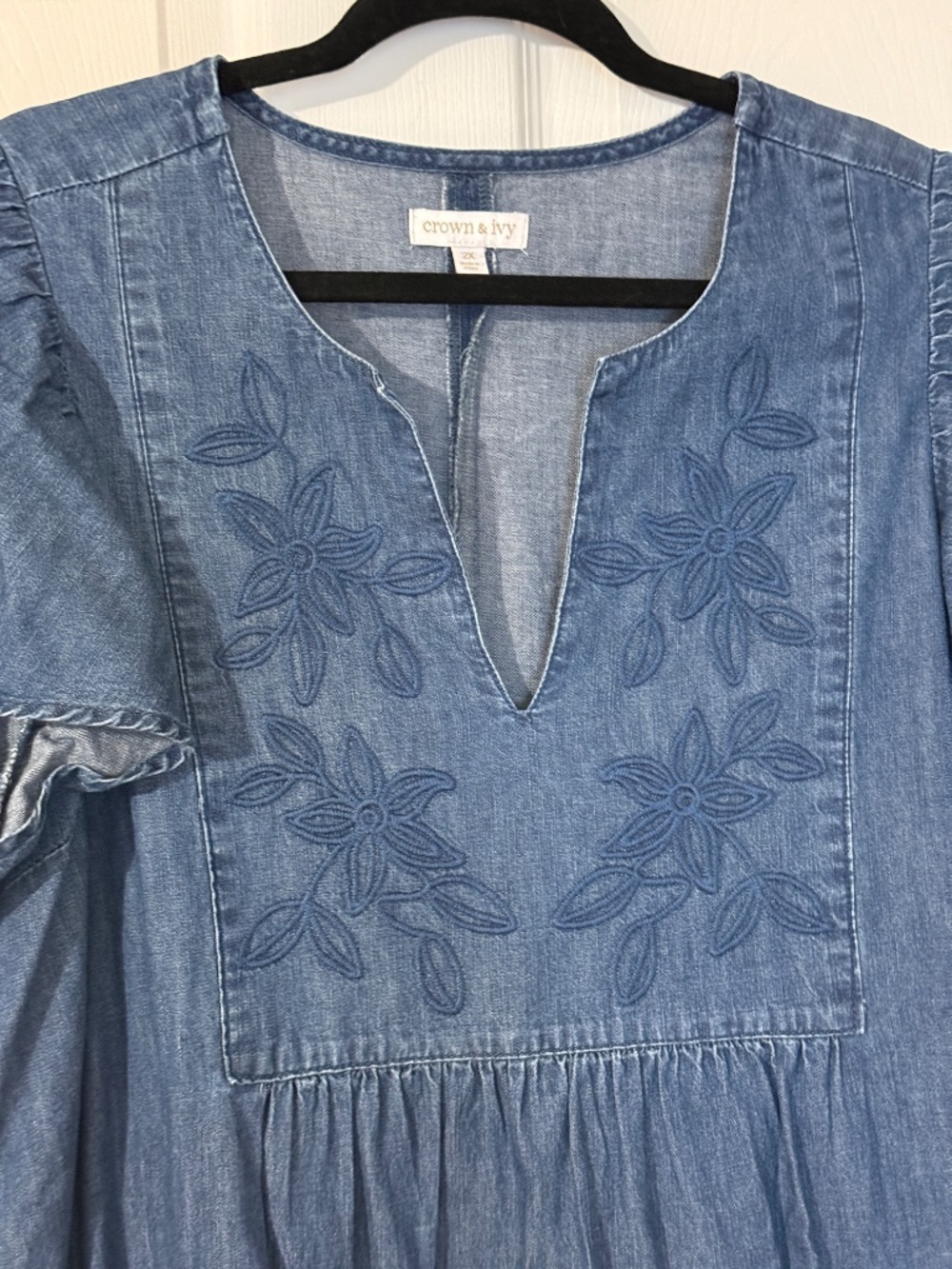 Embroidered Flower Sun Dress Size XXL - Picture 2 of 5